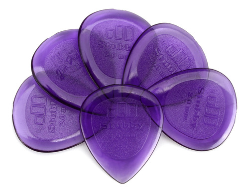 Set Picks Dunlop Stubby Jazz 2.0mm - Pack 6 Puas Guitar