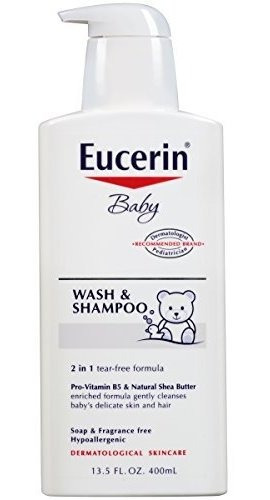 Eucerin Baby Wash Y Champu 13.5 Onza Liquida Paquete De 3