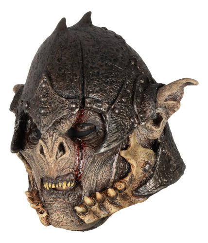 Máscara De Orco Guerrero Halloween Color Marrón Oscuro Ghoulish Productions