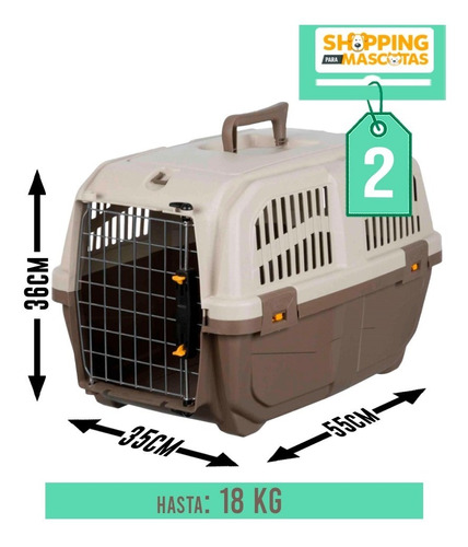 Jaula Transportadora Para Perros Y Gatos Skudo 2 / Xs-s