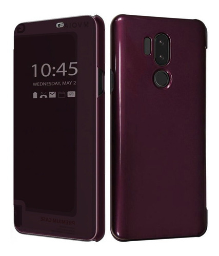 Case Voia Premium Quick Cover Para LG G7 Funda Flip Pink