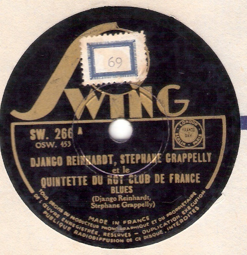  Django Reinhardt: Blues - Yours And Mine / 78  Rpm Swing 