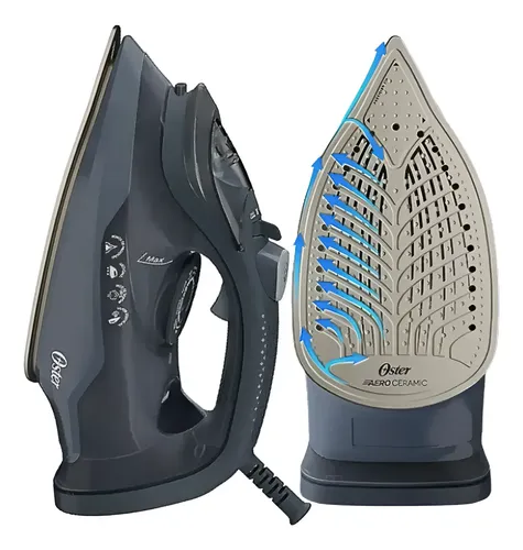 Ferro A Vapor Cerâmica Oster Linha Aeroceramic Compacto Preto 127V