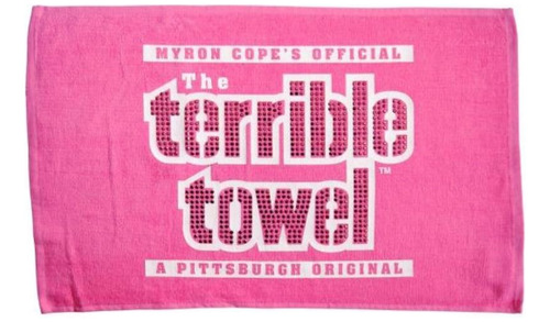 Toalla Terrible Rosa Con Aplicaciones Acereros De Pittsburgh