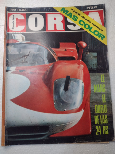 Revista Corsa Nº217 22 De Junio 1970