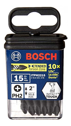 Bosch Itph2215 15 Piezas Impacto Resistente De 2 Pulgadas. P