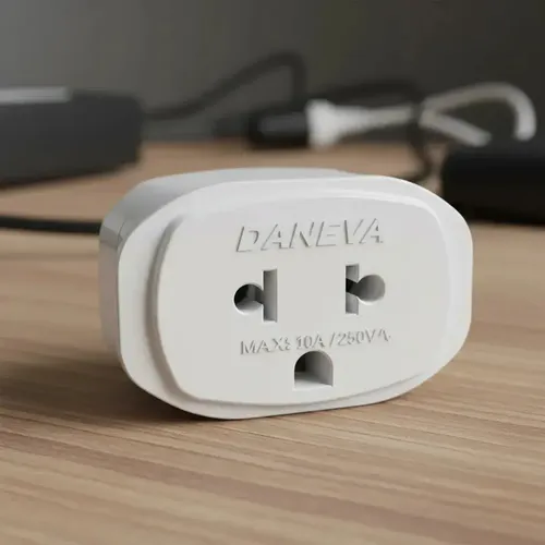 Adaptador De Tomada Universal 3 Pinos Plug Tripolar 2p+t 10a 250v
