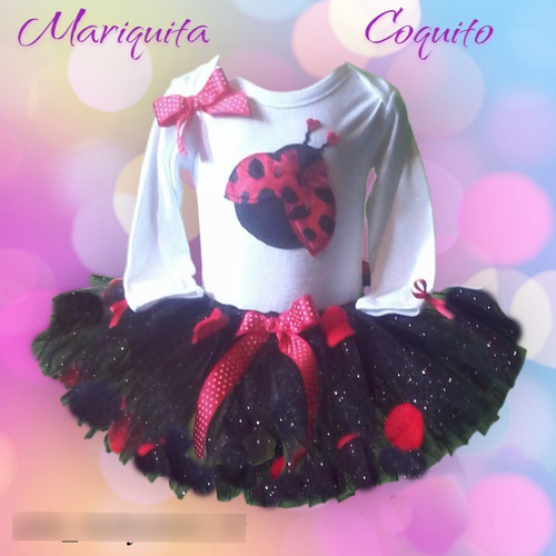 Conjunto Tutu Para Niñas Bebes Coquito Mariquita