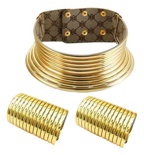 Conjunto De Joyas Africanas, Collar De Cuello Largo, Brazale