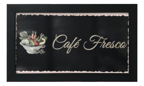 Quadro Decorativo Para Cozinha Café Fresco 33x20 - D'rossi