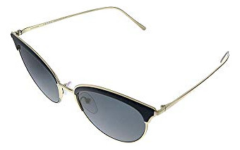 Prada Prda 60vs Aav5s0 Black Metal Gato-eye Lente Bk1ke