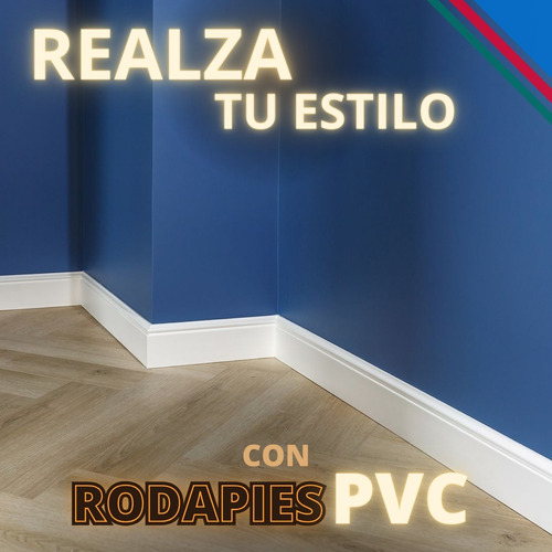 Rodapie Pvc Liso Resistente Al Agua