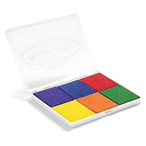 Melissa Doug Rainbow Stamp Pad 6 Tintas Lavables