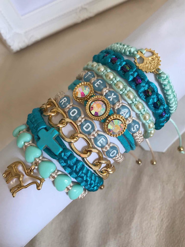 Imagem 8 de 10 de Pulseira Moda Blogueira Praia Verão Olho Grego Búzios Cavalo