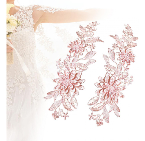 Apliques De Encaje De 2 Piezas, Apliques De Boda, Apliques