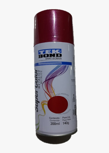 Aerosol Pintura Rojo Metalizado + Secado Rapido 200ml/140gr 