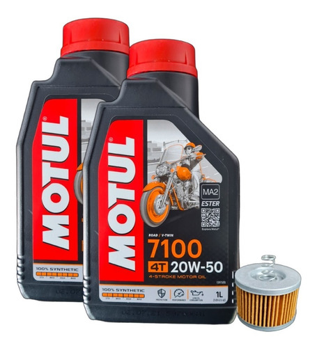 Aceite Motul 20w50 100% Sintético + Filtro Bajaj Pulsar 135