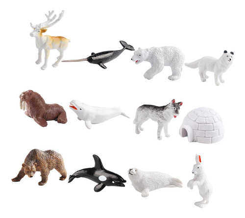 12x Juego De Desarrollo De Juguetes De Animales Árticos