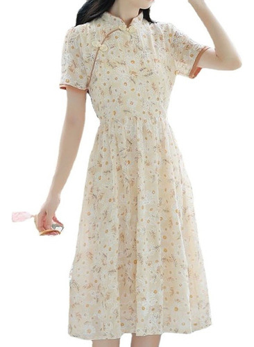 Vestido Floral Para Mujer, Vestido Vintage, Moderno, Qipao