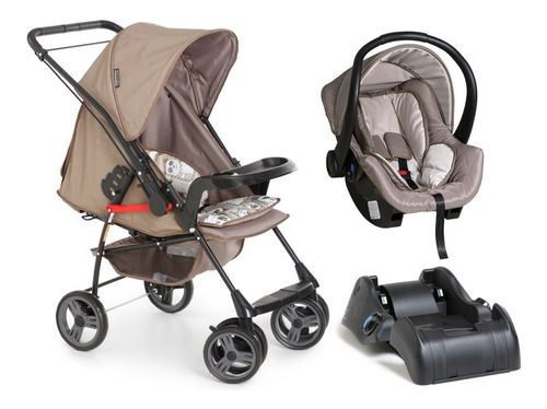 Imagem 1 de 9 de Kit Carrinho Bebê Galzerano Milano + Bebê Conforto + Base