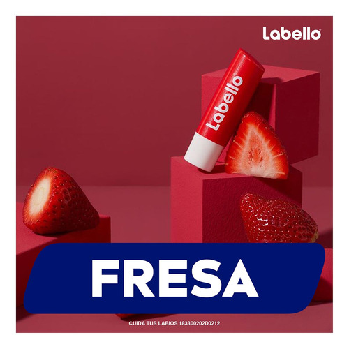 Labello Bálsamo Labial Con Color Fresa 4.8 G