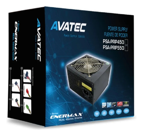Fuente De Poder Cpu Avatec Atx Psa-prp450w Enermax Real P8