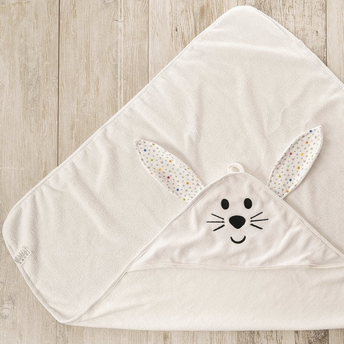 Toalla Con Capucha Para Bebé - Conejo