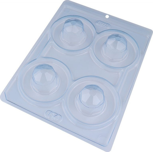 Molde Bwb 54 Trufa Diamante 40 Grs (3 Partes) / Lauacu Transparente