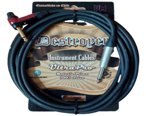 Cable Ultrapro Destroyer Concert  R/cromado L/dorado 3mts