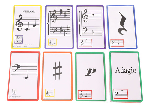 Tarjetas Didácticas Para Notas De Piano, 50 Unidades, Codifi