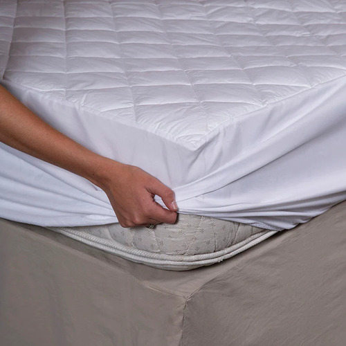 Cubrecolchon Impermeable Cila Home 1 Plaza 90x190x30 Cm Blanco Rayas 1 Plaza