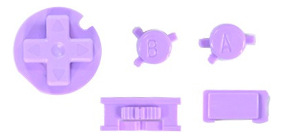 Botones Color Lila Solido Para Game Boy Color (gbc)