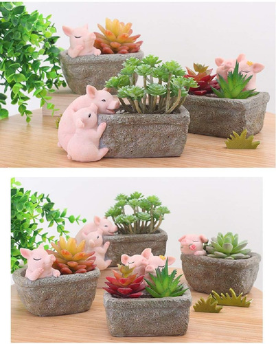 Maceta Para Decoración Del Hogar, Maceta Suculenta De Cerdo,