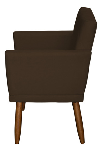Kit 3 Poltronas Reforçadas Para Recepção Escritório Cores Cor Marrom Desenho Do Tecido Suede Liso