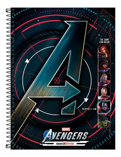 Cuadernola Tapa Dura Avengers 80 Hojas Varios Diseños Febo