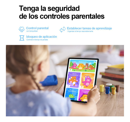 Teclast Tablet M50 Pro 10.1" con red móvil 256GB de almacenamiento y 16GB de memoria RAM color Azul