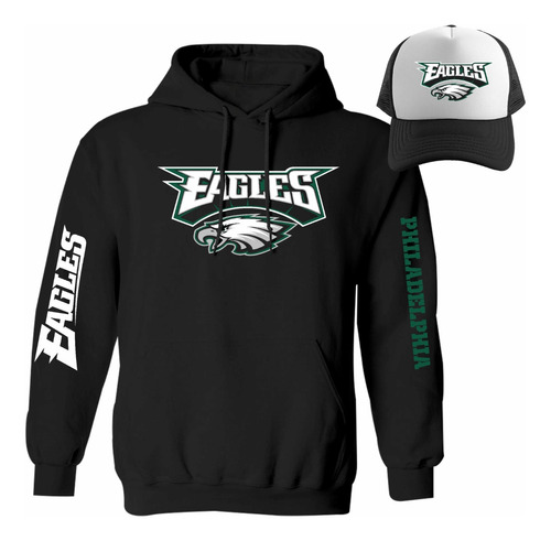 Kit Sudadera + Gorra Sublimada Mod Nfl Philadelphia Eagles