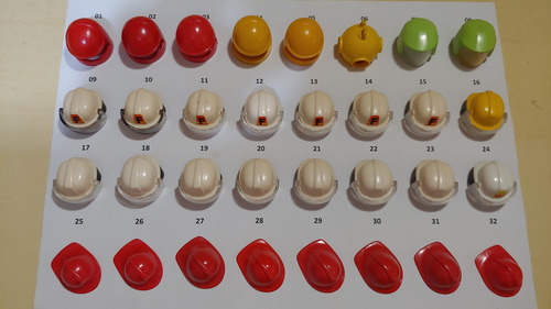 Playmobil Capacetes - Cada Unidade (Usado)