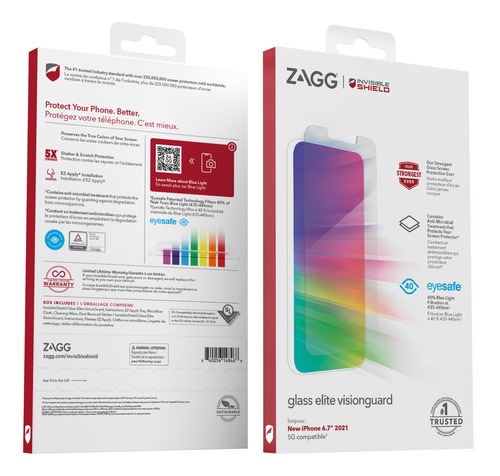 Mica Invisibleshield Glass Elite Visionguard+ Para Iphone 13