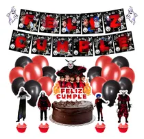 Comprar Set Globos Club Misterio Payasos De La Deep Web Feliz Cumple Rojo Fede Vigevani Feliz Cumple Club Misterio