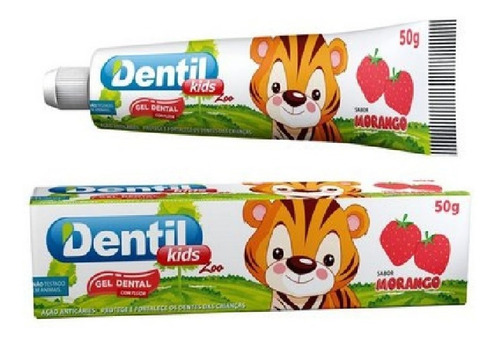 12 Gel Creme Dental Pasta De Dente Infantil Dentil Zoo Sabor Tutti frutti