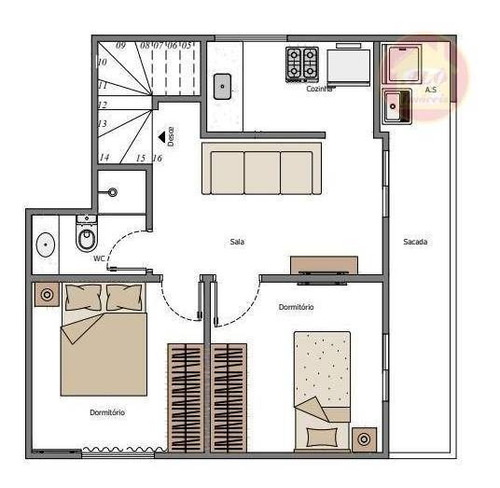 Imagem 2 de 2 de Casa À Venda, 45 M² Por R$ 230.000,00 - Boqueirão - Praia Grande/sp - Ca1433