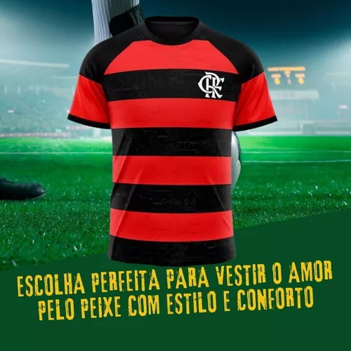 Camisa do Flamengo Original Masculina Listrada Braziline FC - Vermelho