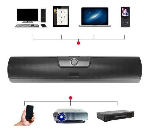 Bocina De Barra De Sonido Usb Montaje En Pared Estéreo Con
