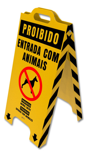 Cavalete De Sinalização Proibido Entrada Com Animais