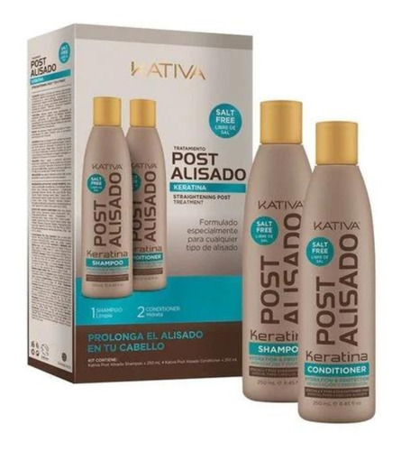 Kit Shampoo Y Acondicionador Post Alisado 250ml Kativa