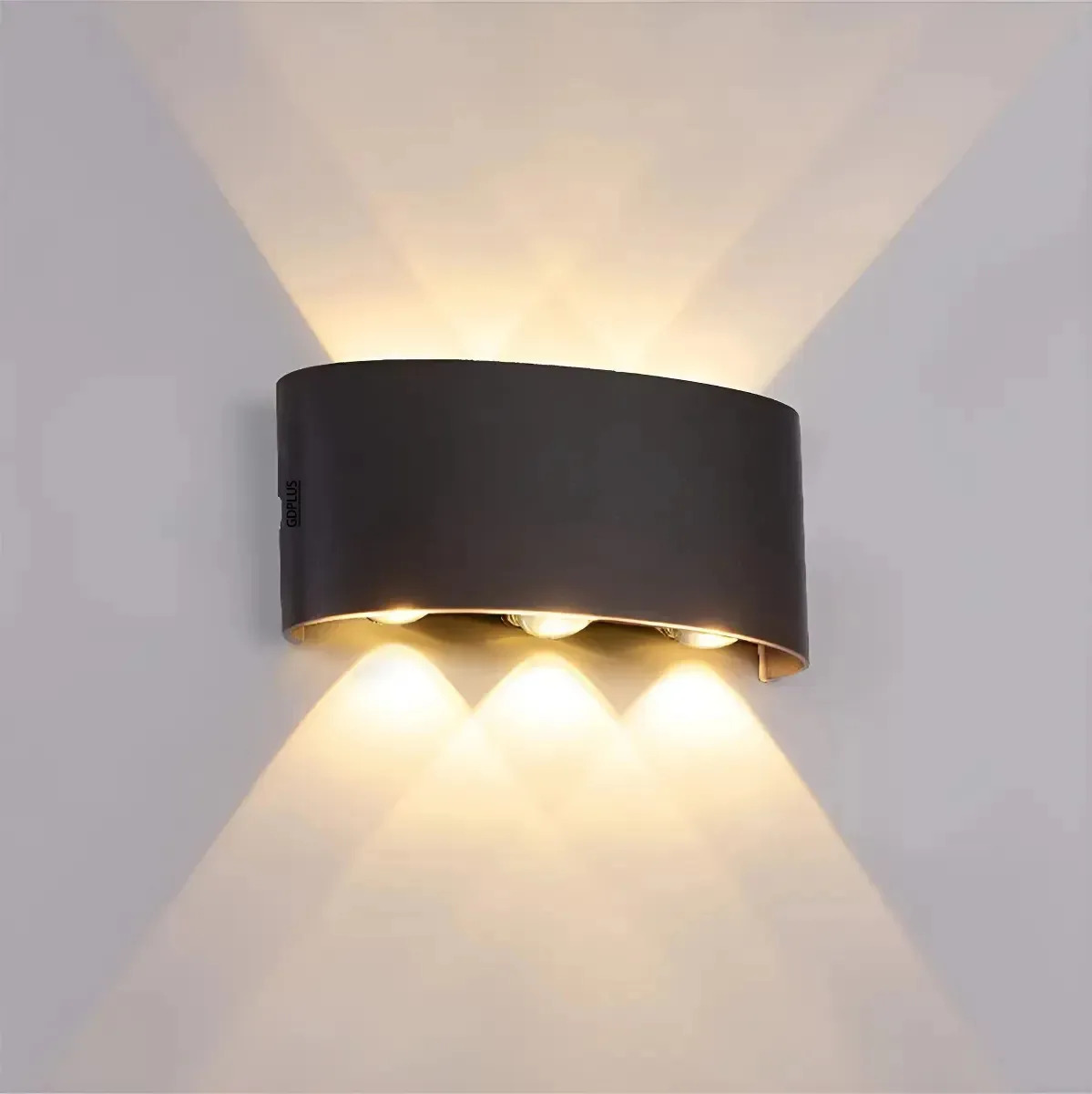 Luz Led Foco Aplique Pared 6 Leds Luz Fría/cálida Exterior Amarillo