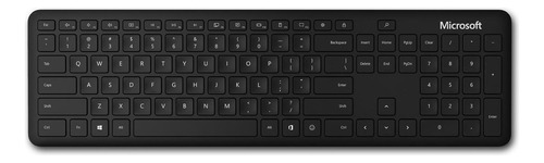 Teclado bluetooth Microsoft Bluetooth Keyboard QWERTY español latinoamérica color negro
