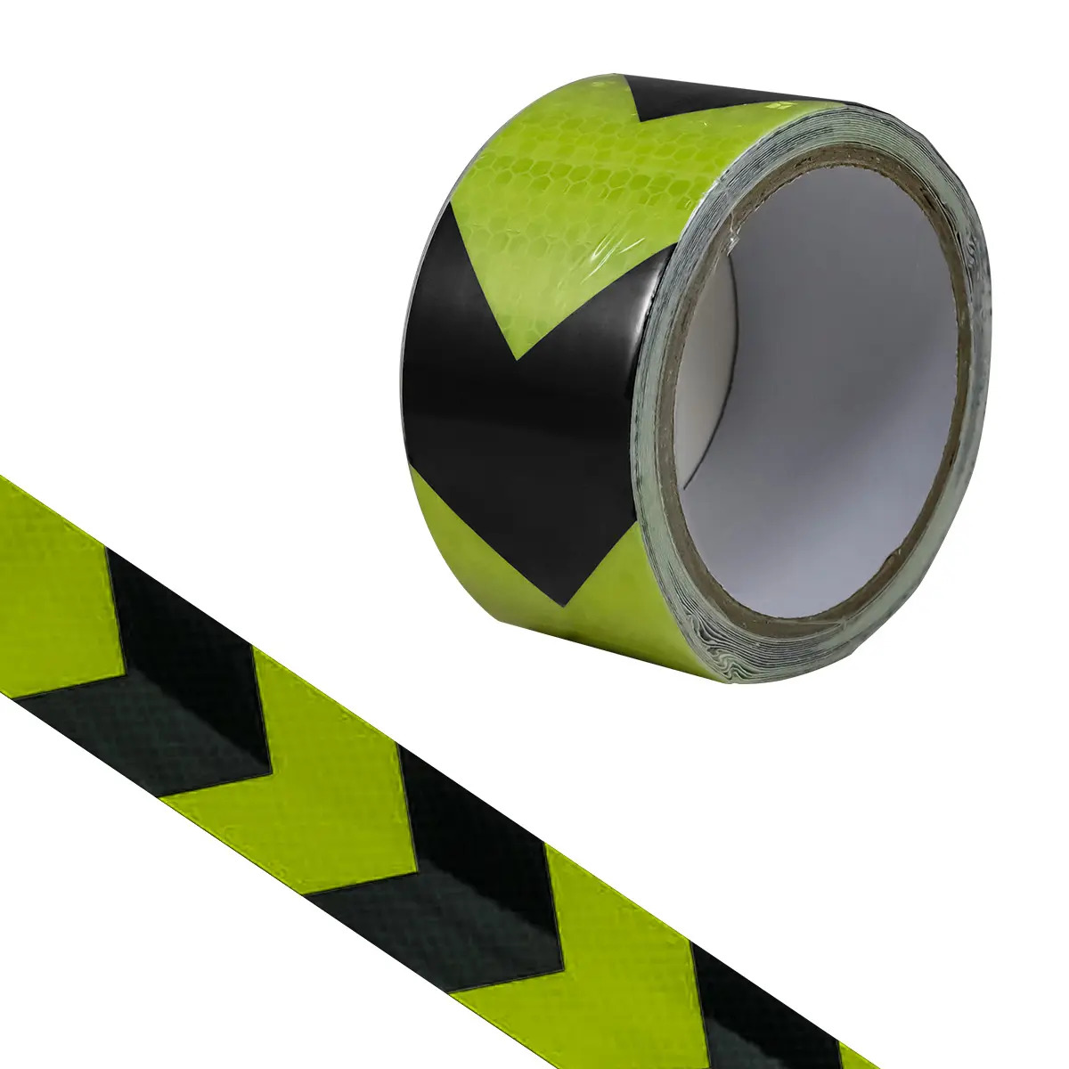 Rollo De Cinta Adhesiva Reflectante Igad Flecha Para Advertencia Seguridad 5m De Largo X 5cm De Ancho Ideal Para Trailer Auto Motocicleta Barricada Amarillo Y Negro
