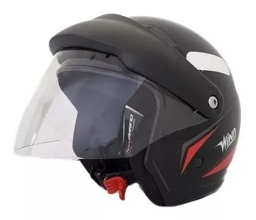 Capacete taurus wind visor V3 techno preto fosco em Promoção na